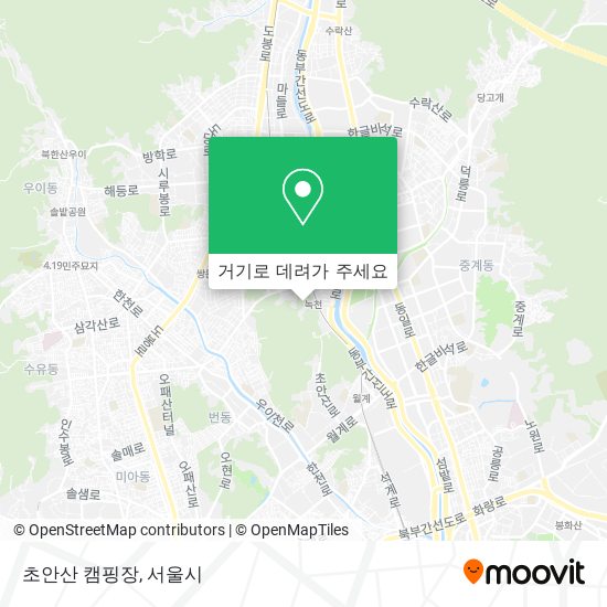 초안산 캠핑장 지도