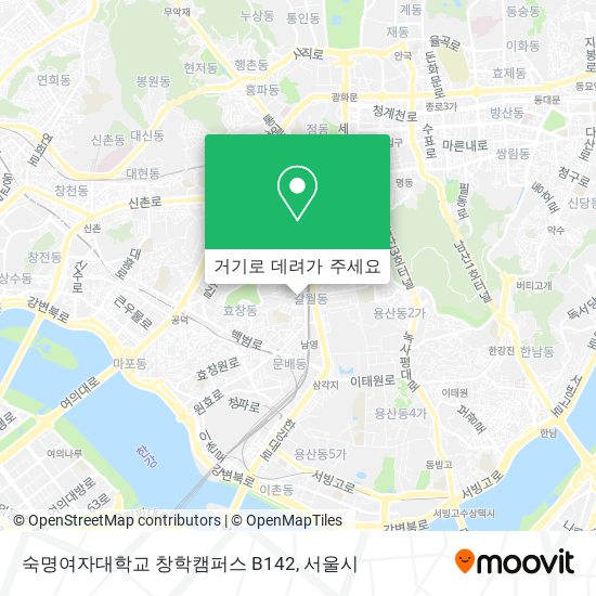 숙명여자대학교 창학캠퍼스 B142 지도