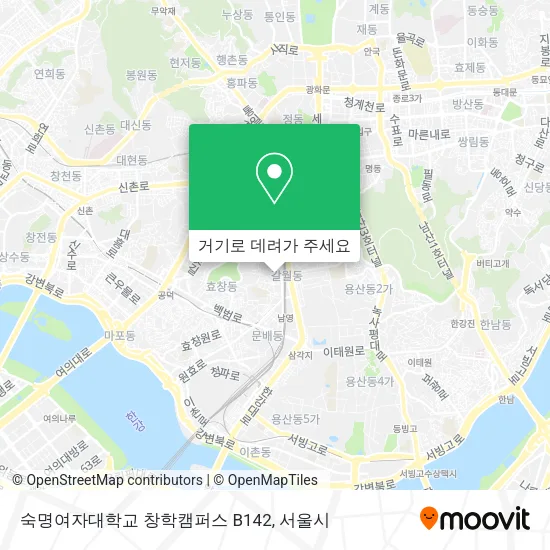 숙명여자대학교 창학캠퍼스 B142 지도