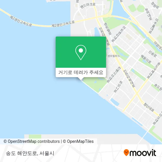 송도 해안도로 지도