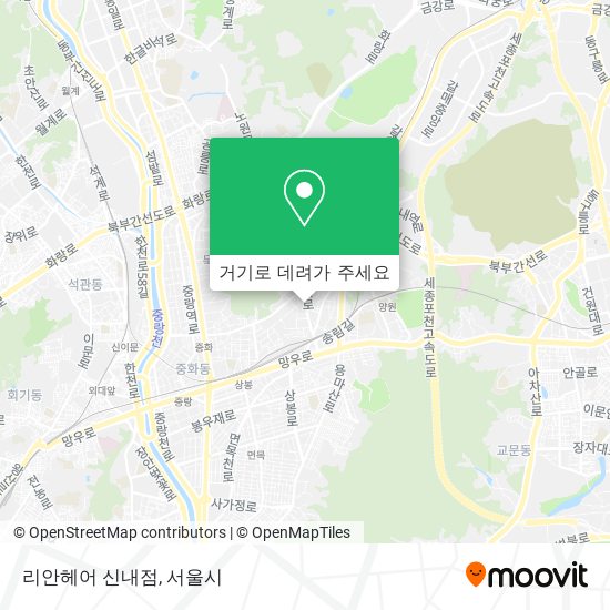 리안헤어 신내점 지도