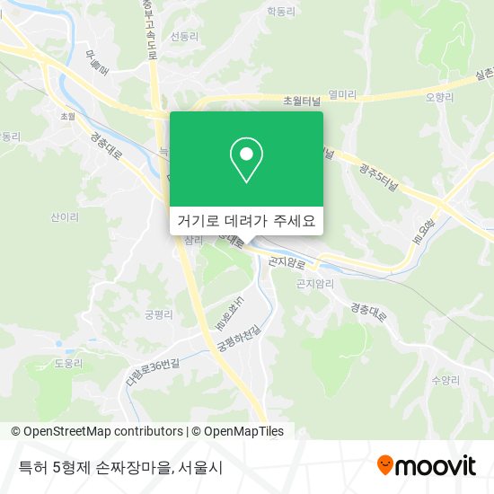 특허 5형제 손짜장마을 지도