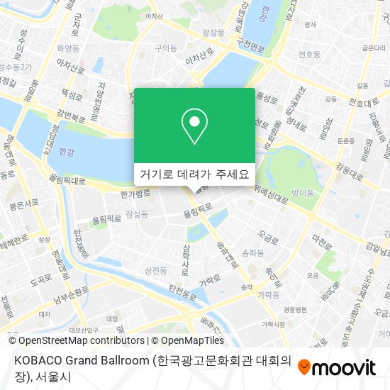 KOBACO Grand Ballroom (한국광고문화회관 대회의장) 지도