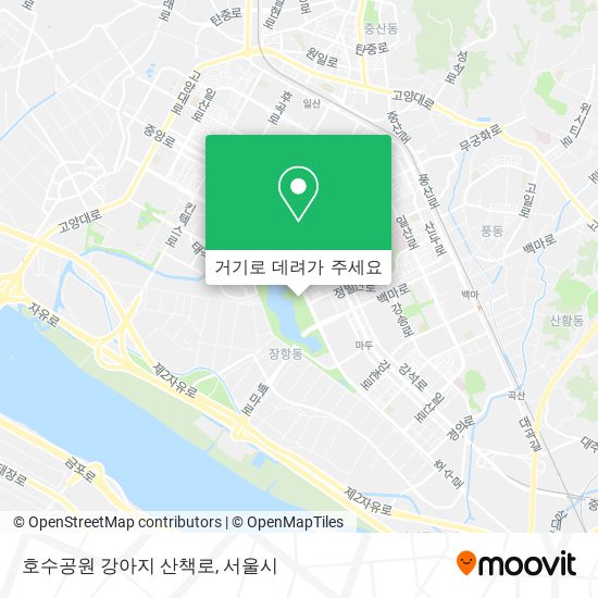 호수공원 강아지 산책로 지도