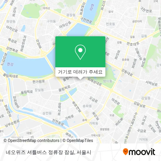 네오위즈 셔틀버스 정류장 잠실 지도
