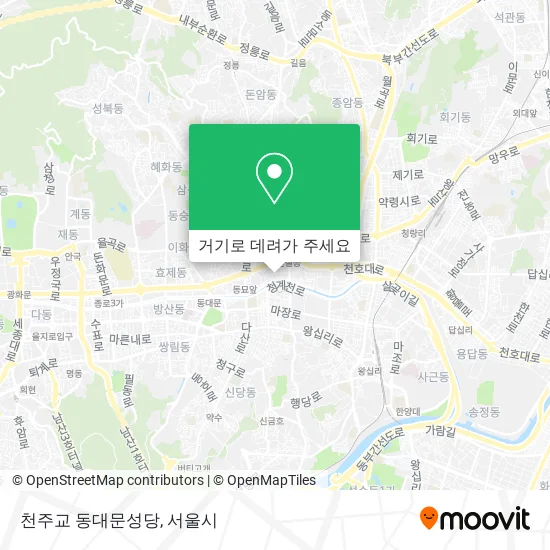 천주교 동대문성당 지도