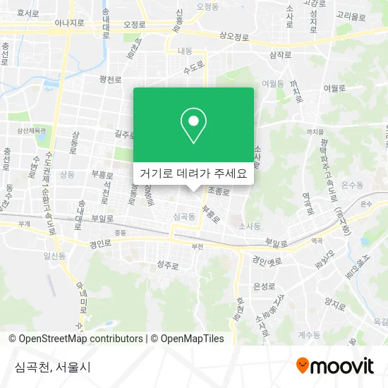 심곡천 지도