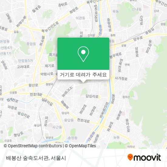 배봉산 숲속도서관 지도