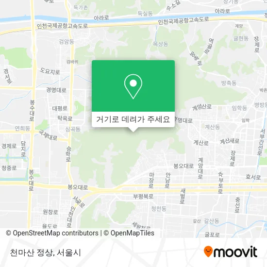 천마산 정상 지도