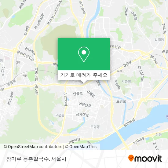 참마루 등촌칼국수 지도