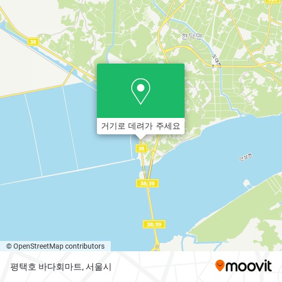 평택호 바다회마트 지도