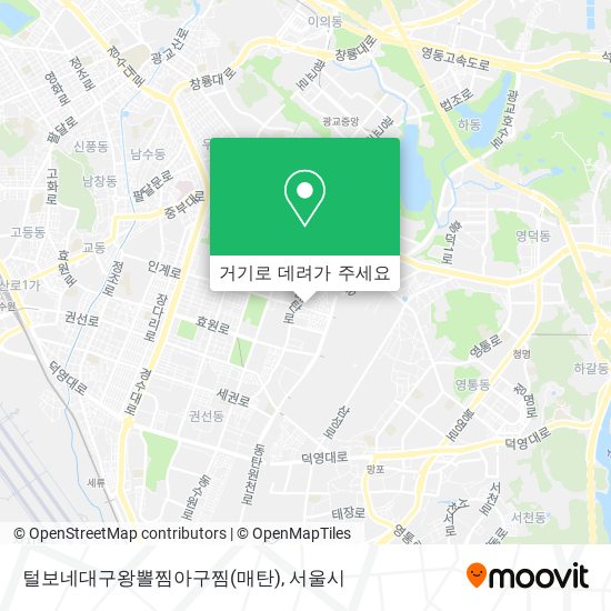 털보네대구왕뽈찜아구찜(매탄) 지도
