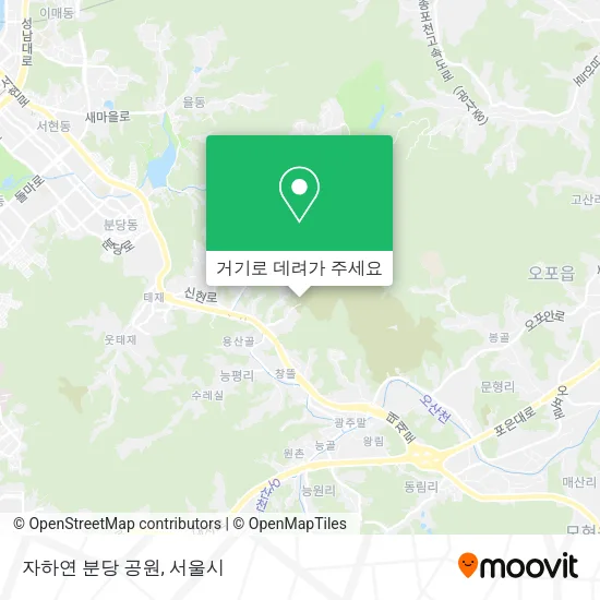 자하연 분당 공원 지도