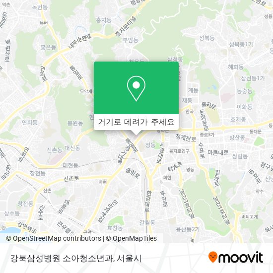 강북삼성병원 소아청소년과 지도