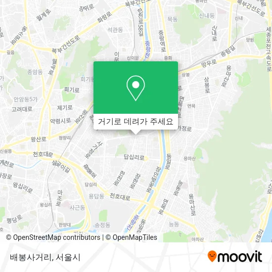 배봉사거리 지도