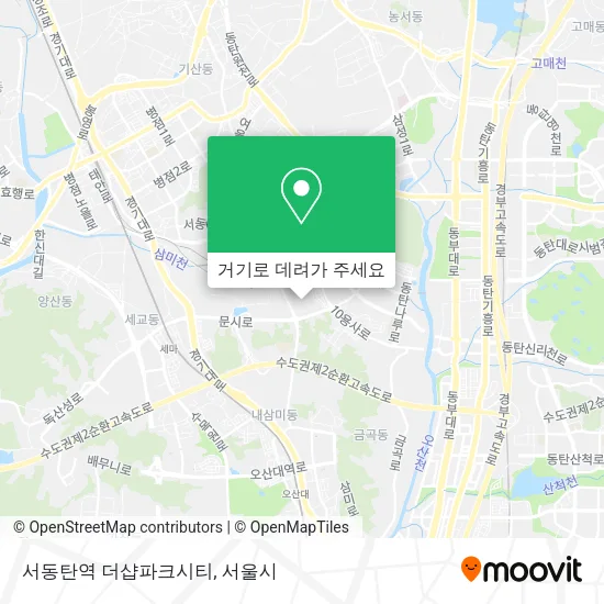 서동탄역 더샵파크시티 지도