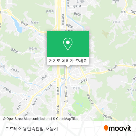 토프레소 용인죽전점 지도