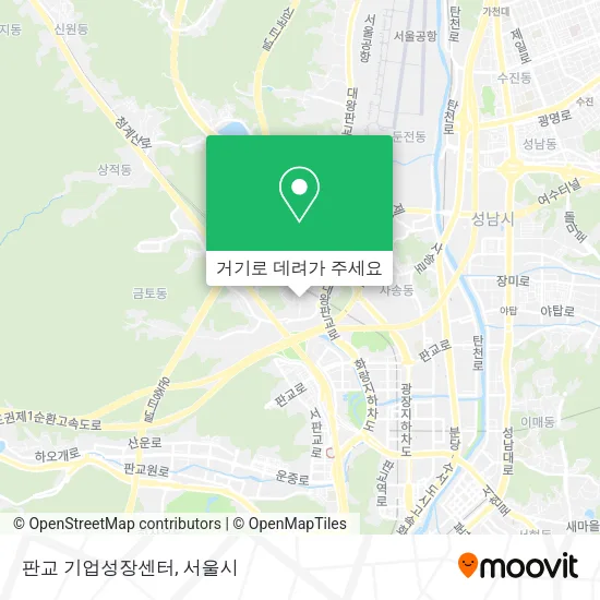 판교 기업성장센터 지도