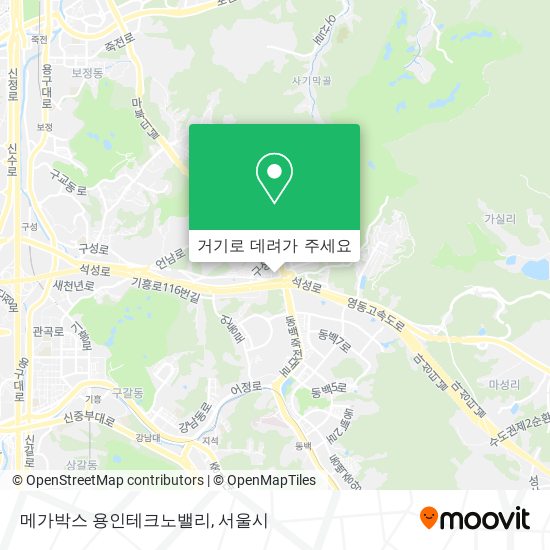 메가박스 용인테크노밸리 지도
