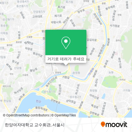 한양여자대학교 교수회관 지도