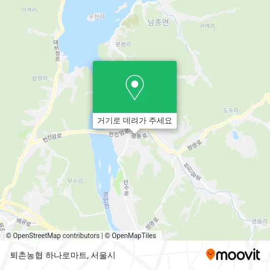 퇴촌농협 하나로마트 지도
