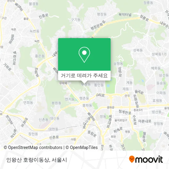 인왕산 호랑이동상 지도