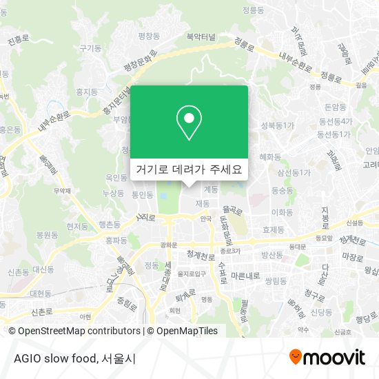 AGIO slow food 지도