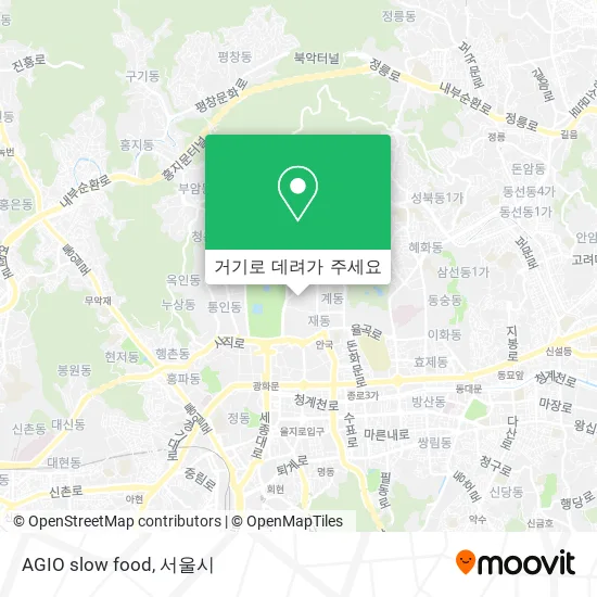 AGIO slow food 지도