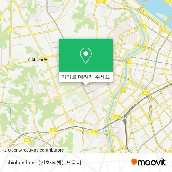 shinhan bank (신한은행) 지도