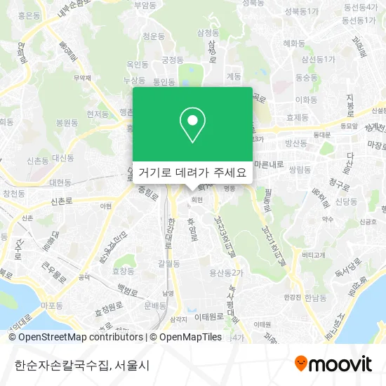 한순자손칼국수집 지도