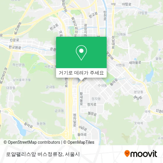로얄팰리스앞 버스정류장 지도