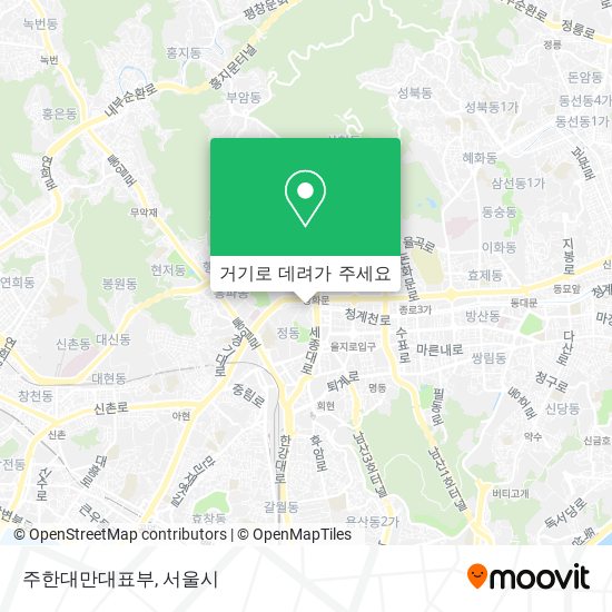 주한대만대표부 지도