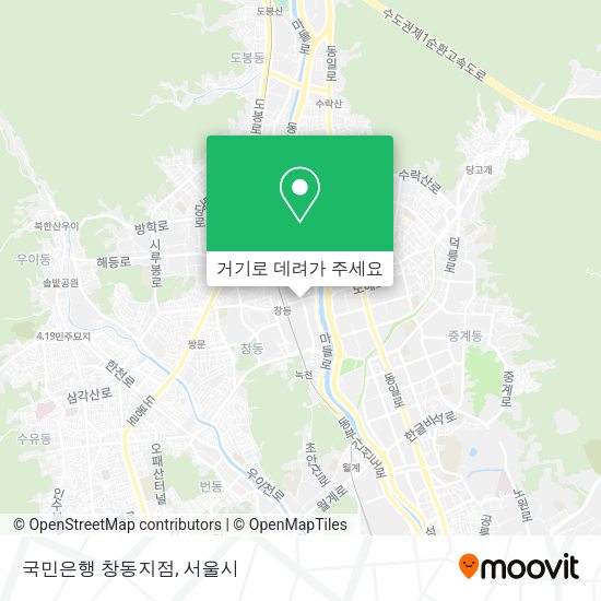 국민은행 창동지점 지도
