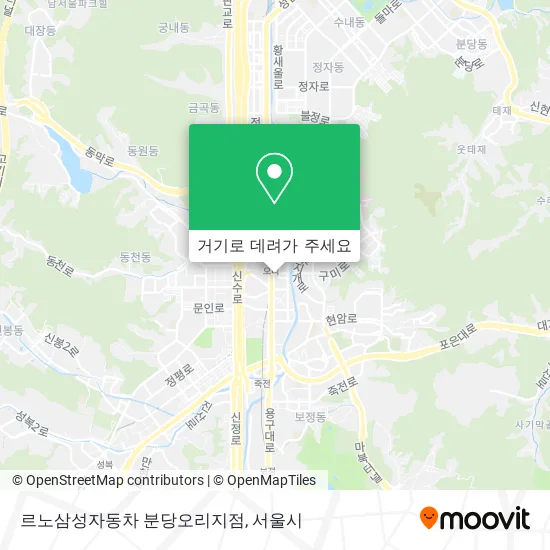 르노삼성자동차 분당오리지점 지도