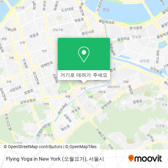 Flying Yoga in New York (오월요가) 지도