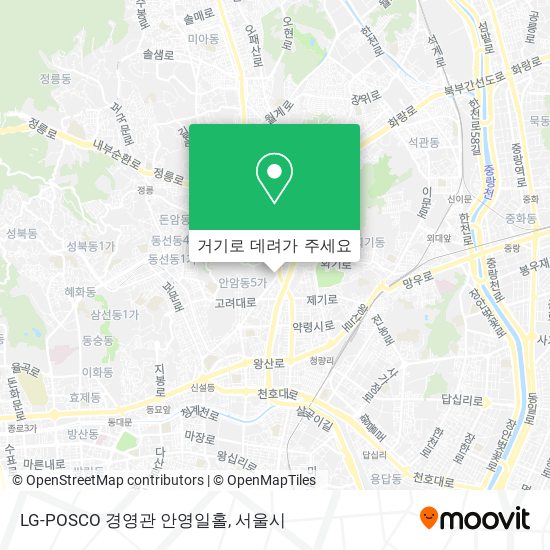 LG-POSCO 경영관 안영일홀 지도