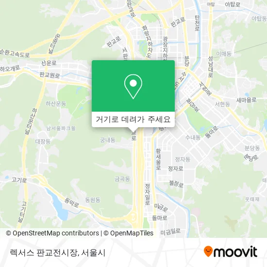 렉서스 판교전시장 지도