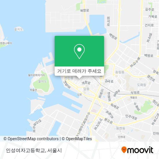 인성여자고등학교 지도