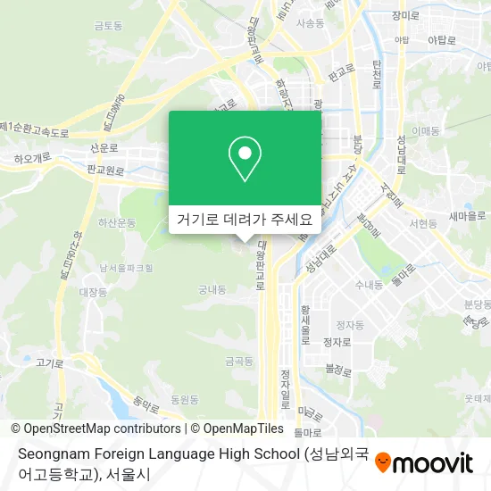 Seongnam Foreign Language High School (성남외국어고등학교) 지도