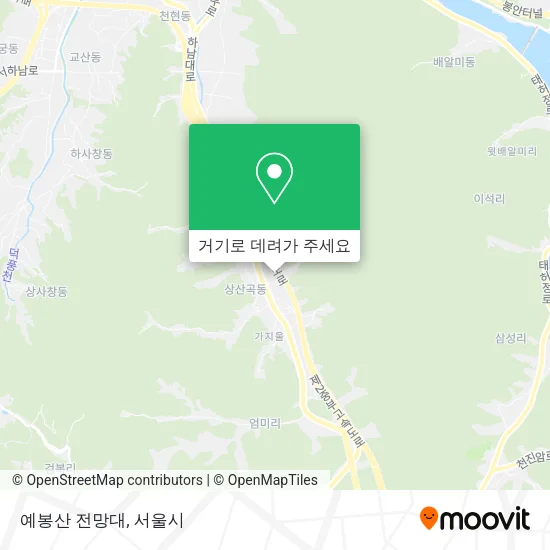 예봉산 전망대 지도