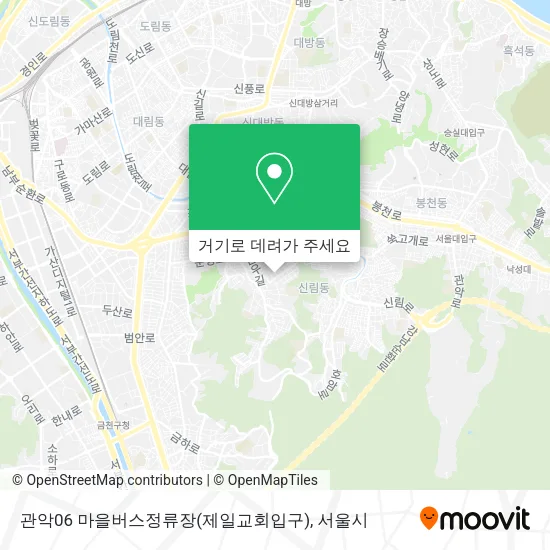 관악06 마을버스정류장(제일교회입구) 지도