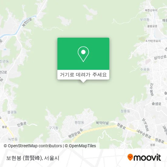 보현봉 (普賢峰) 지도