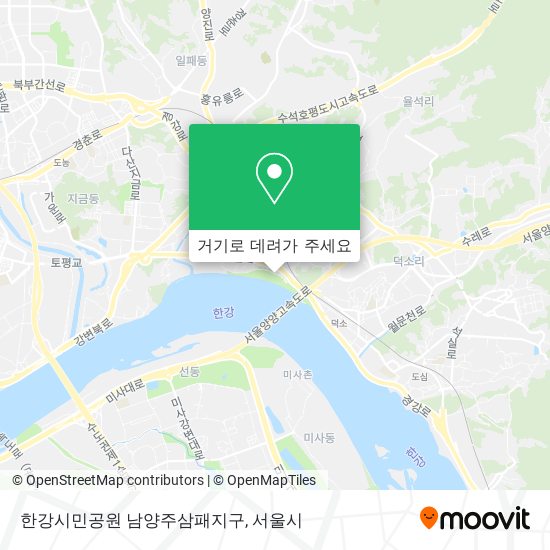 한강시민공원 남양주삼패지구 지도