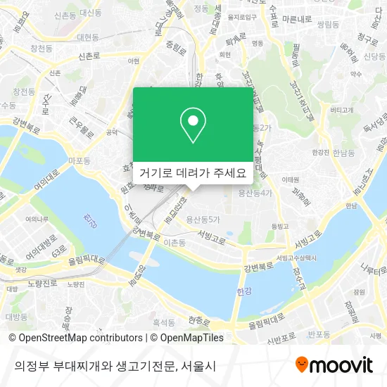 의정부 부대찌개와 생고기전문 지도