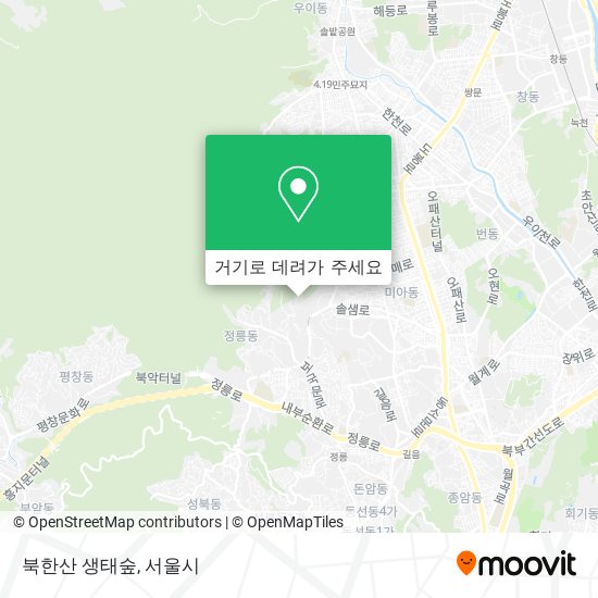북한산 생태숲 지도