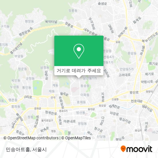 민송아트홀 지도