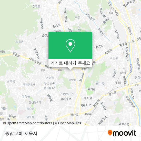 종암교회 지도