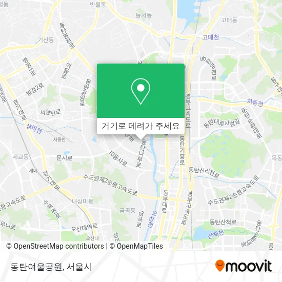 동탄여울공원 지도