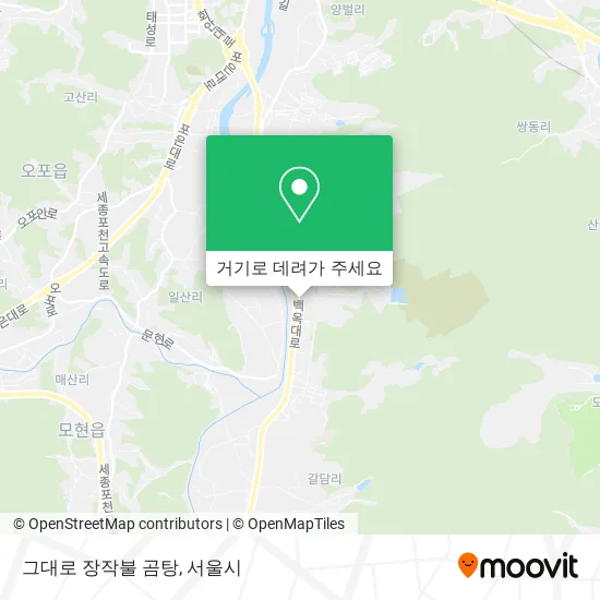 그대로 장작불 곰탕 지도