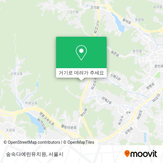 숲속다예린유치원 지도